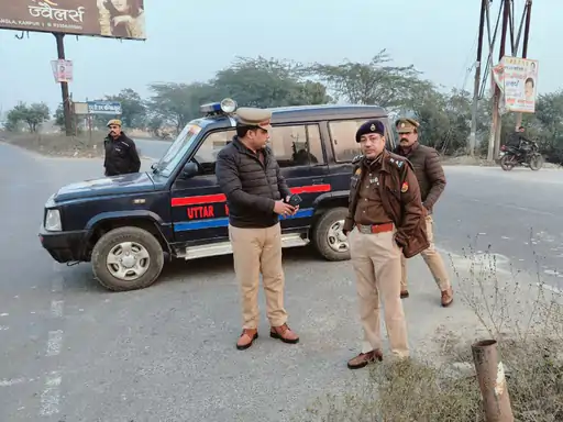गंगाघाट के पोनी मोड़ पर सघन चेकिंग का किया औचक निरीक्षण