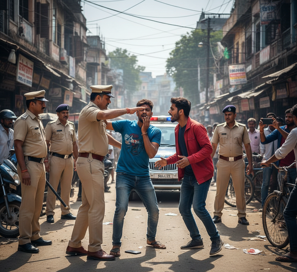 कानपुर में चेकिंग के दौरान बवाल: SI पर युवक को थप्पड़ मारने और वीडियो डिलीट कराने का आरोप