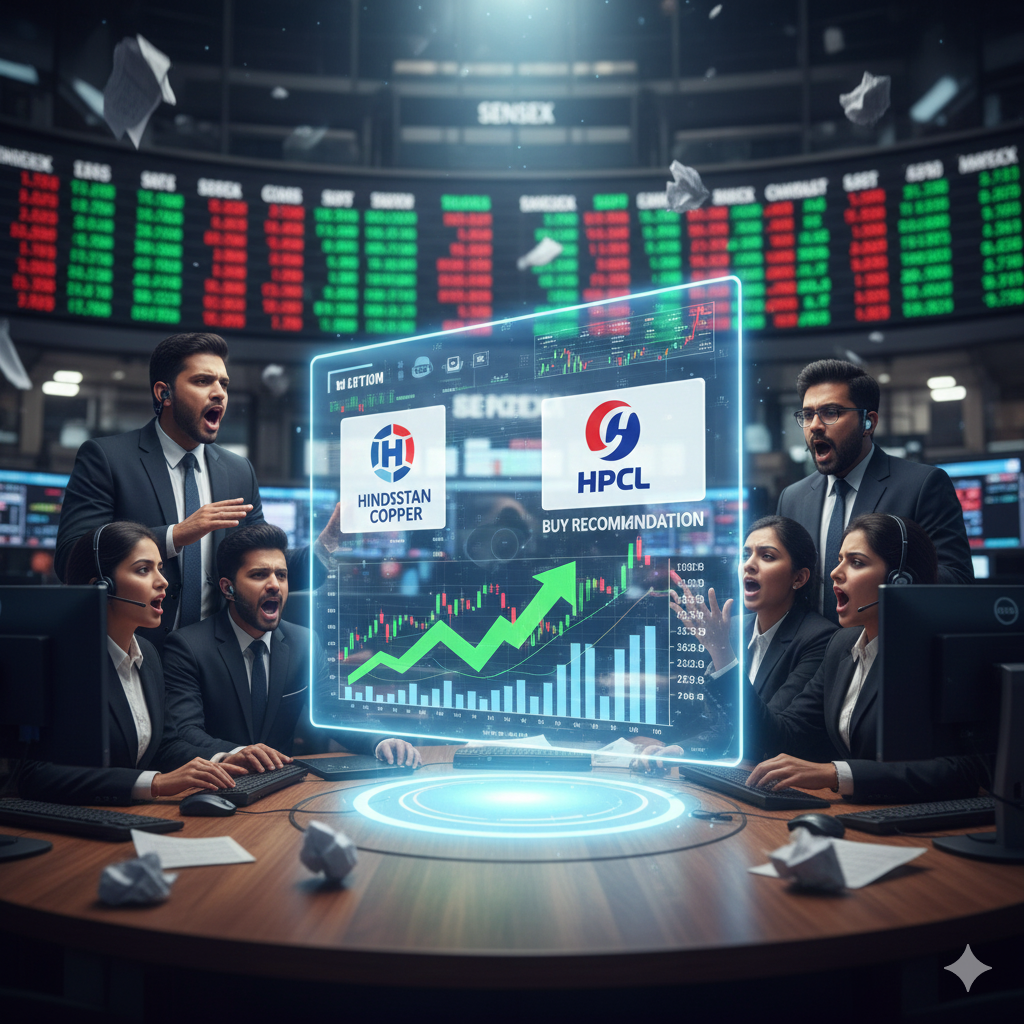 आज के शेयर बाजार में हलचल, Hindustan Copper से HPCL तक कई स्टॉक्स को खरीदारी की सलाह