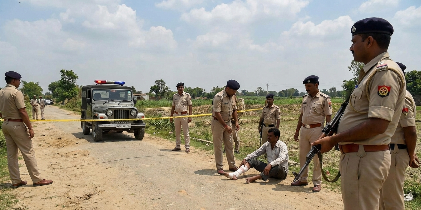 उन्नाव में हत्या का आरोपी मुठभेड़ के बाद गिरफ्तार, पैर में लगी गोली