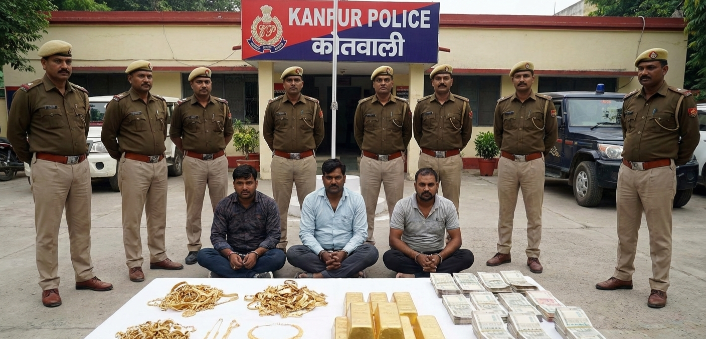 नकली सोना बेचकर 16 लाख की ठगी, कानपुर पुलिस ने तीन आरोपियों को किया गिरफ्तार