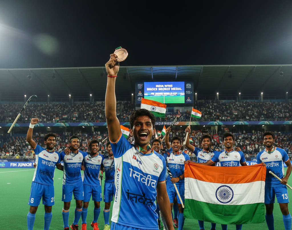 भारत ने FIH जूनियर हॉकी वर्ल्ड कप में जीता ब्रॉन्ज़ मेडल