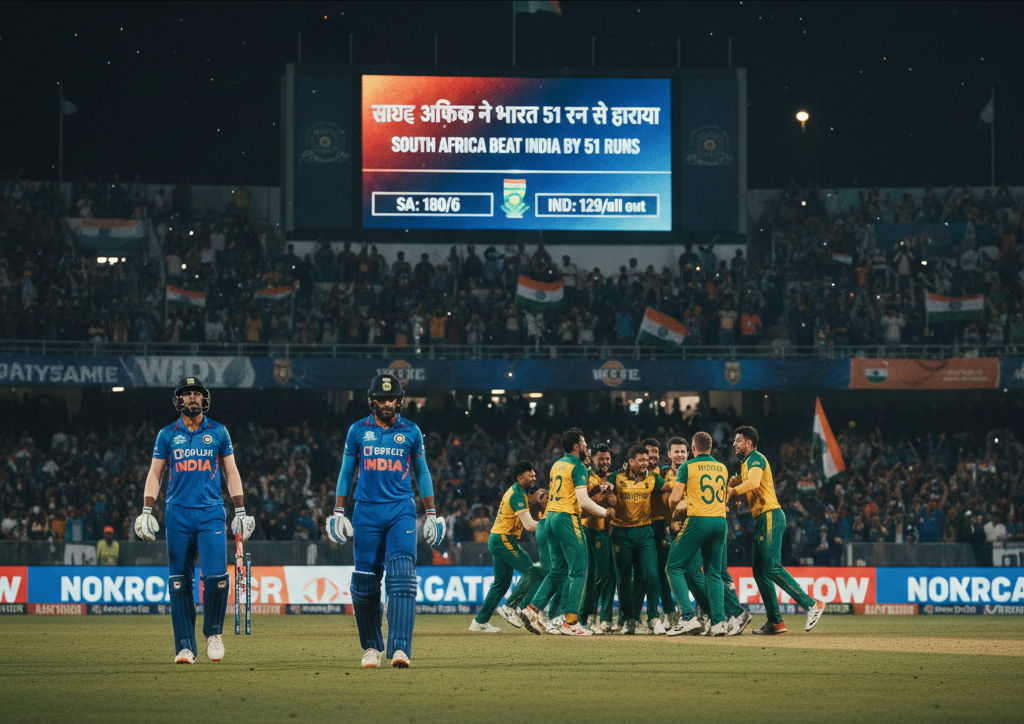 साउथ अफ्रीका ने भारत को दूसरे T20 में 51 रन से हराया